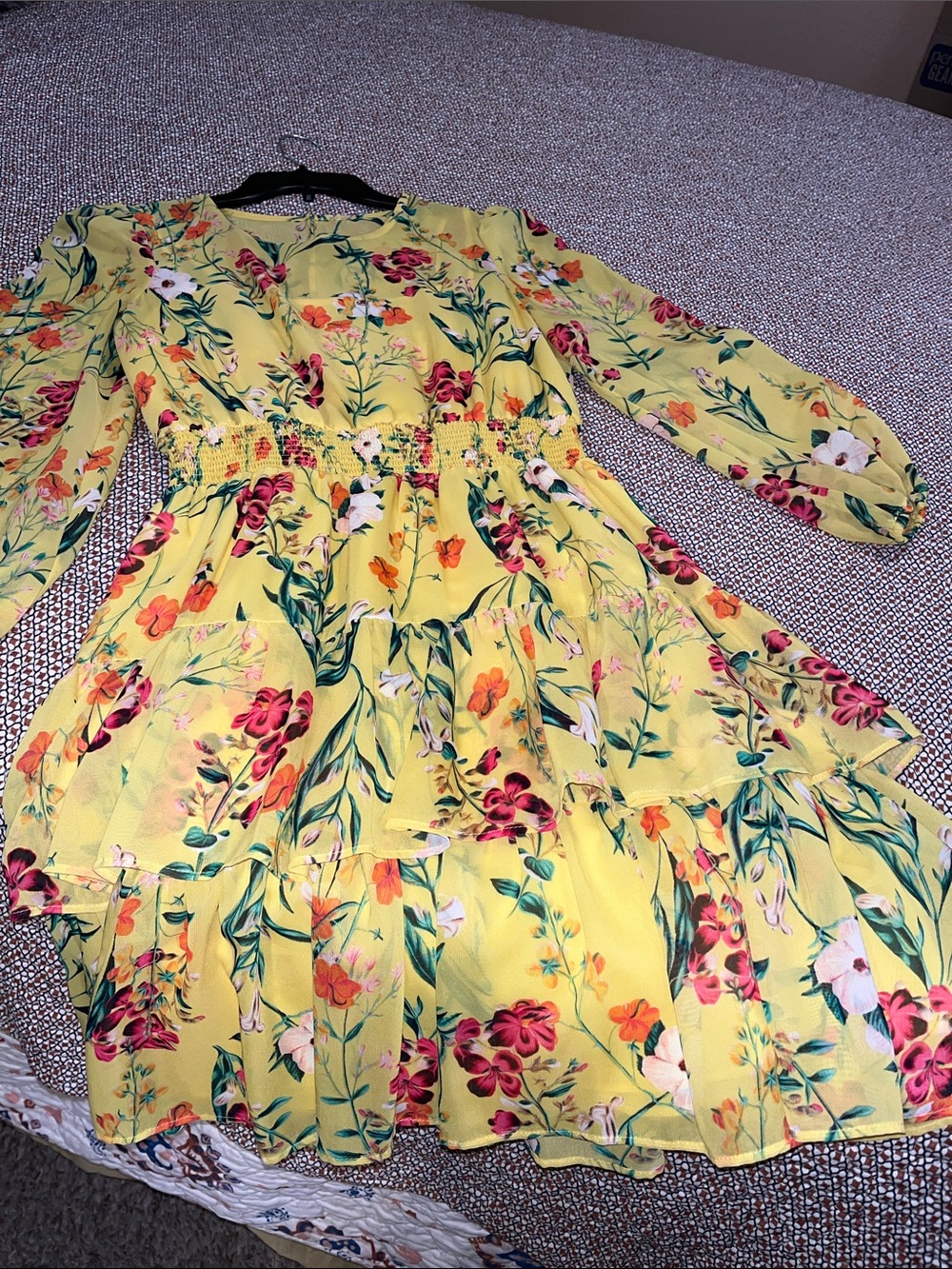 Eliza J Yellow Floral Mini Dress